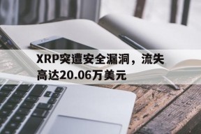 九游网页官网入口-XRP突遭安全漏洞，流失高达20.06万美元